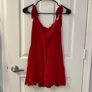 Reformation Christine Dress in Red